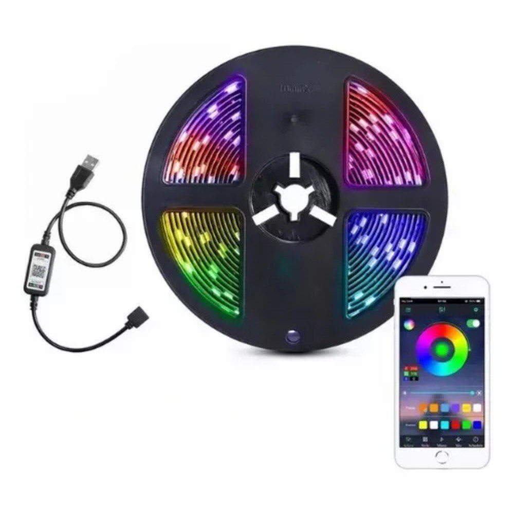 Cinta Led Luces 5 Mts Usb Rgb Multicolor