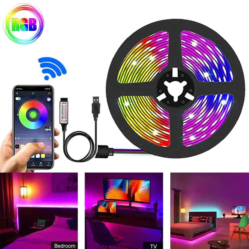 Cinta Led Luces 5 Mts Usb Rgb Multicolor